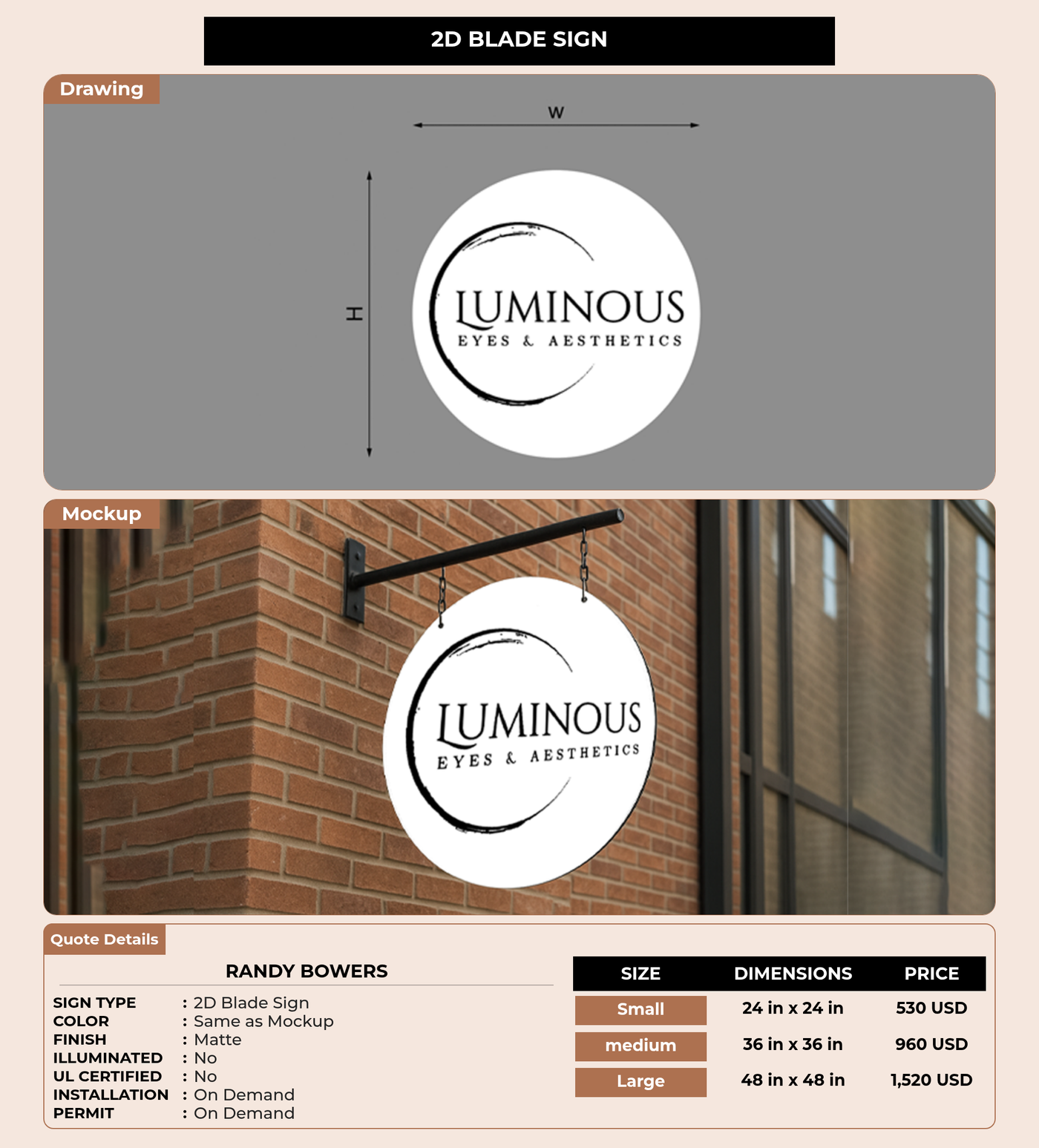 CUSTOM MOCKUP SIGN FOR RANDY BOWERS