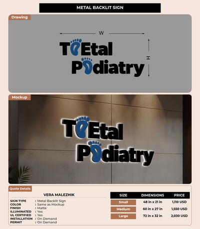 CUSTOM MOCKUP SIGN FOR Vera Malezhik