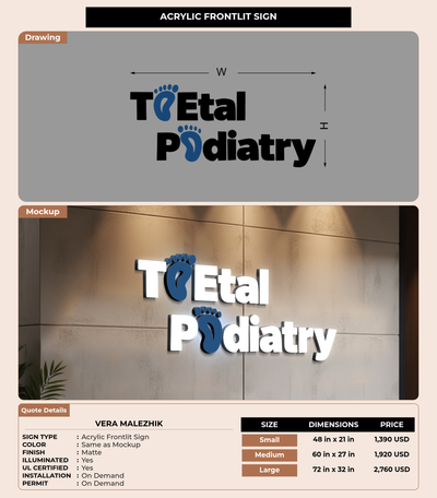 CUSTOM MOCKUP SIGN FOR Vera Malezhik