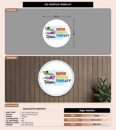 CUSTOM MOCKUP SIGN FOR Nicolette Griffith