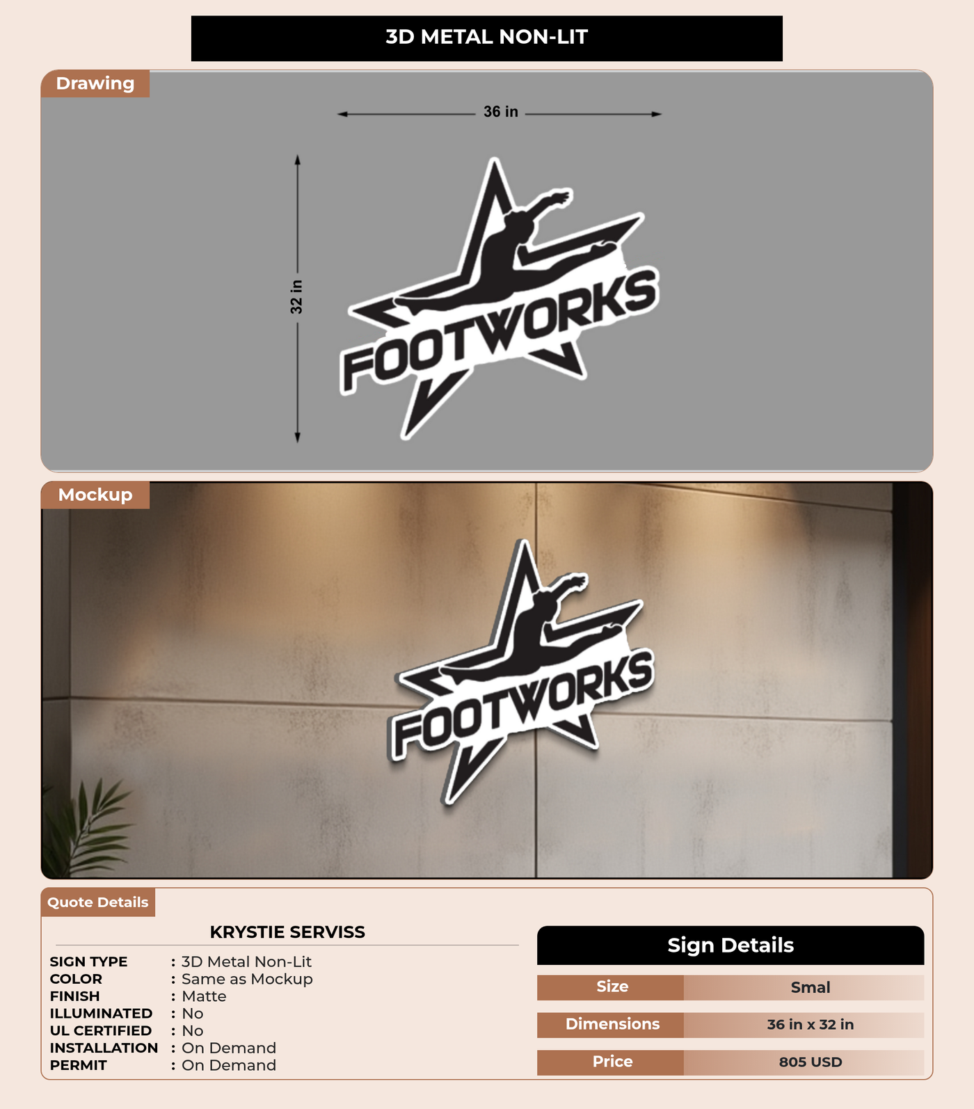 CUSTOM MOCKUP SIGN FOR Krystie Serviss