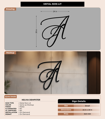 CUSTOM MOCKUP SIGN FOR Kelvia dempster