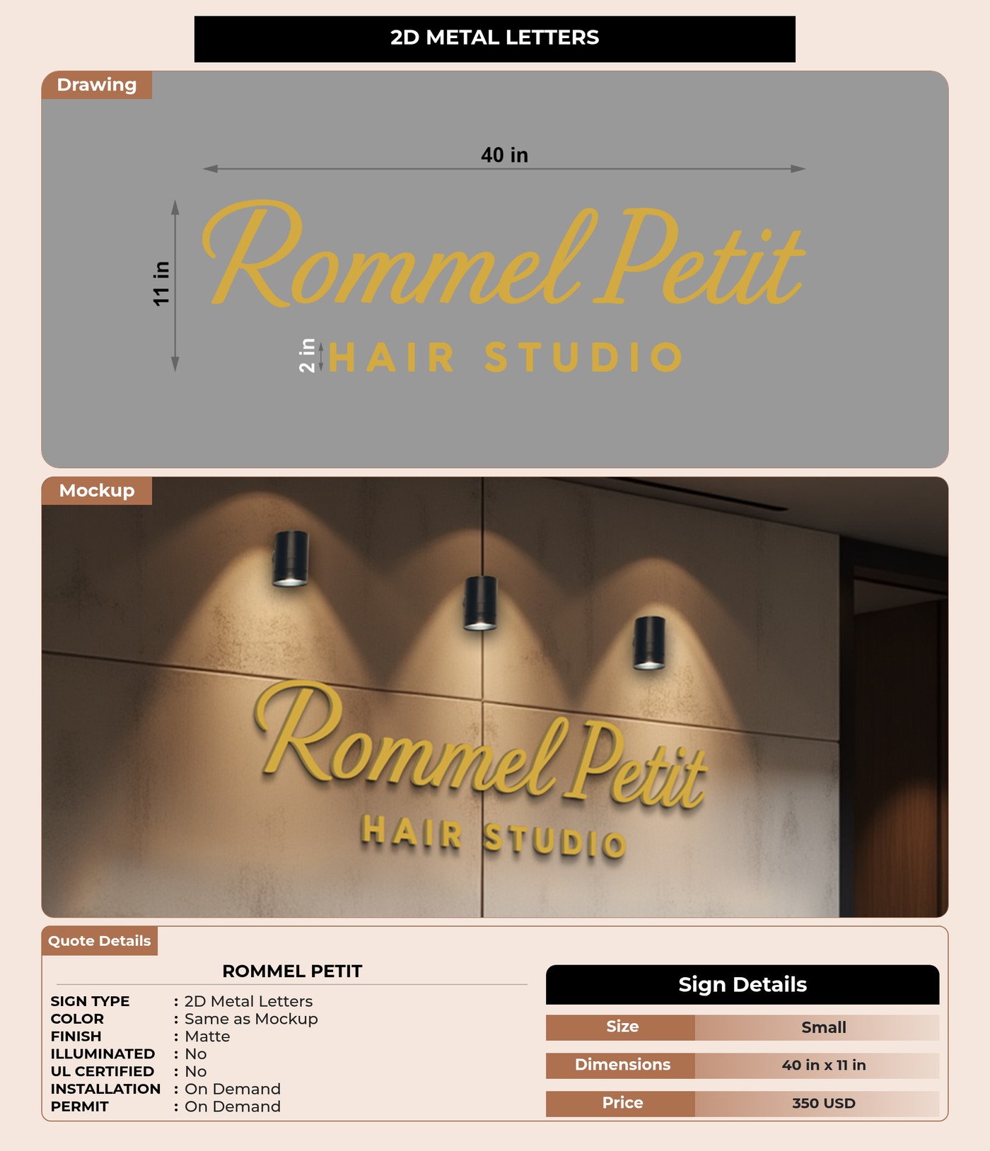 CUSTOM MOCKUP SIGN FOR Rommel Petit