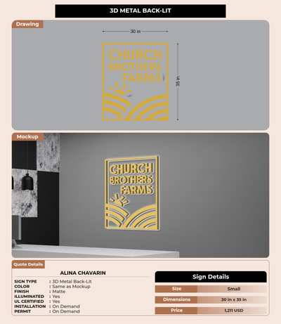 CUSTOM MOCKUP SIGN FOR Alina Chavarin