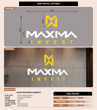 CUSTOM MOCKUP SIGN FOR Omar Eduardo Barrios