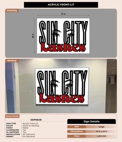 CUSTOM MOCKUP SIGN FOR Sophear