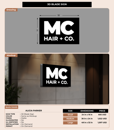 CUSTOM MOCKUP SIGN FOR Alicia Parker