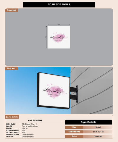 CUSTOM MOCKUP SIGN FOR Kat Benesh