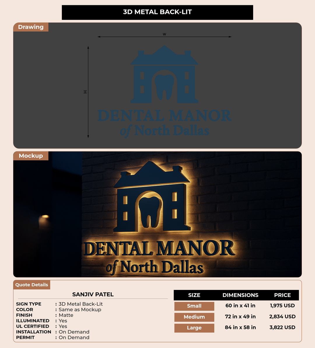 CUSTOM MOCKUP SIGN FOR Sanjiv Patel