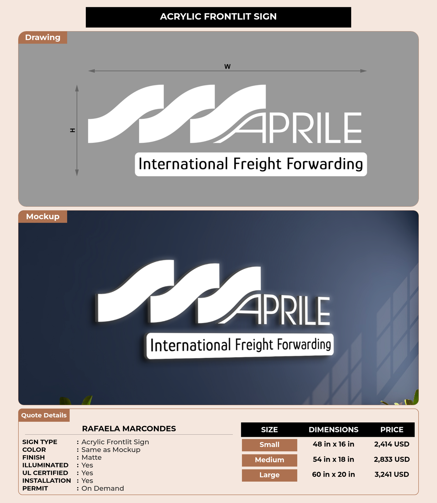 CUSTOM MOCKUP SIGN FOR Rafaela Marcondes
