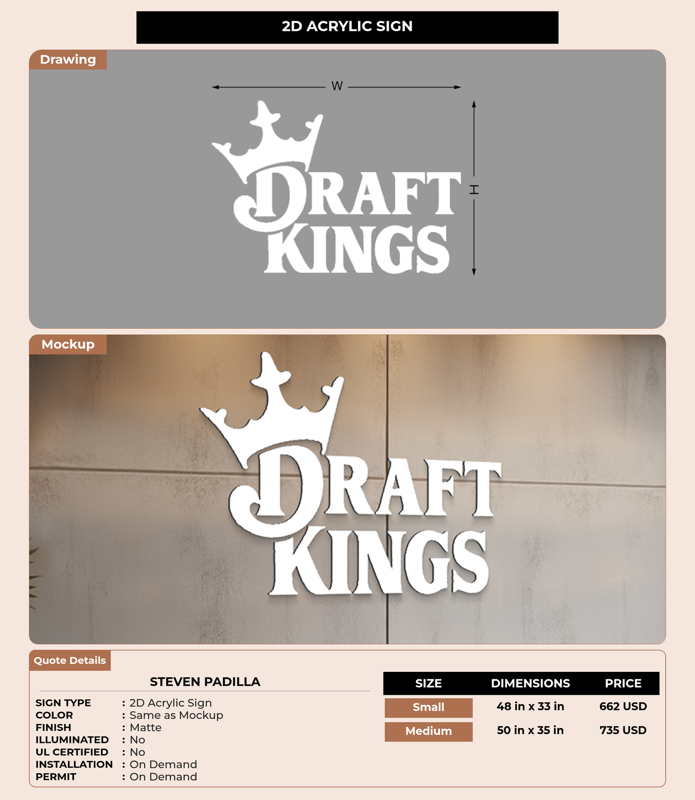CUSTOM MOCKUP SIGN FOR Steven Padilla