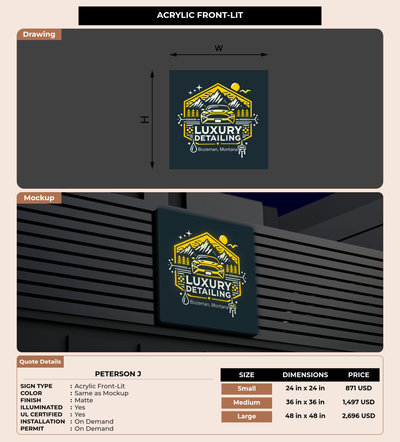 CUSTOM MOCKUP SIGN FOR Peterson J