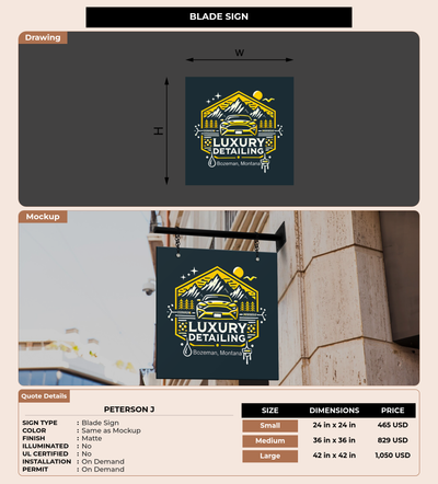 CUSTOM MOCKUP SIGN FOR Peterson J