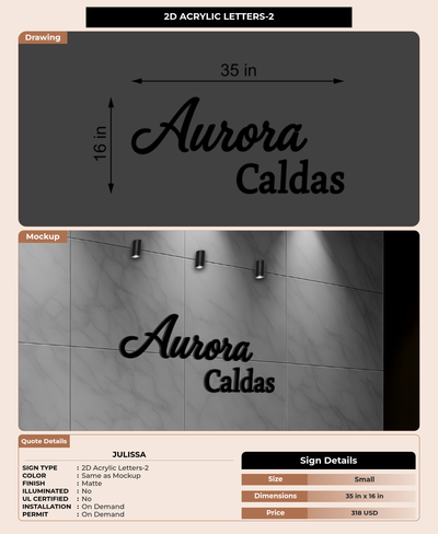 CUSTOM MOCKUP SIGN FOR Julissa