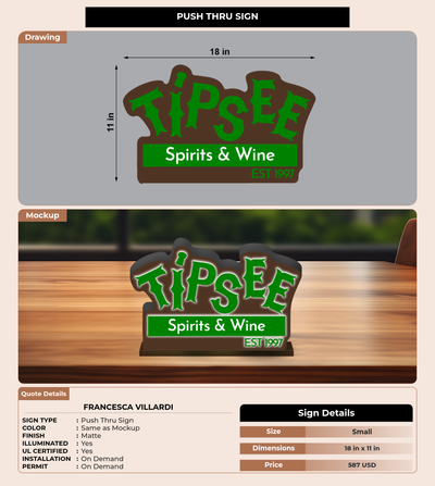 CUSTOM MOCKUP SIGN FOR Francesca Villardi