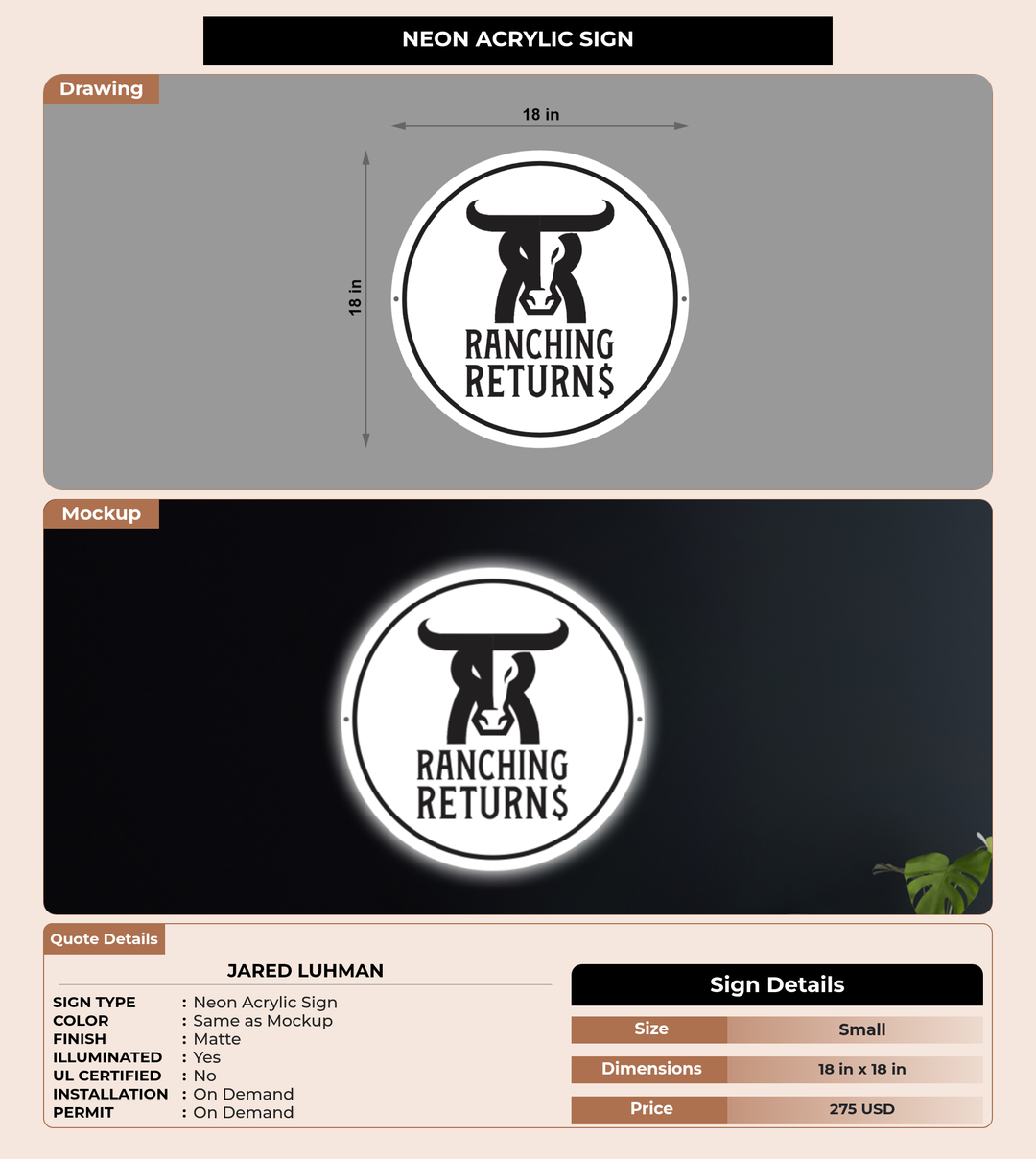 CUSTOM MOCKUP SIGN FOR jared luhman