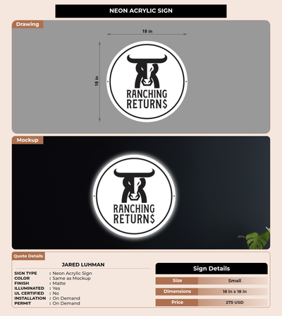 CUSTOM MOCKUP SIGN FOR jared luhman