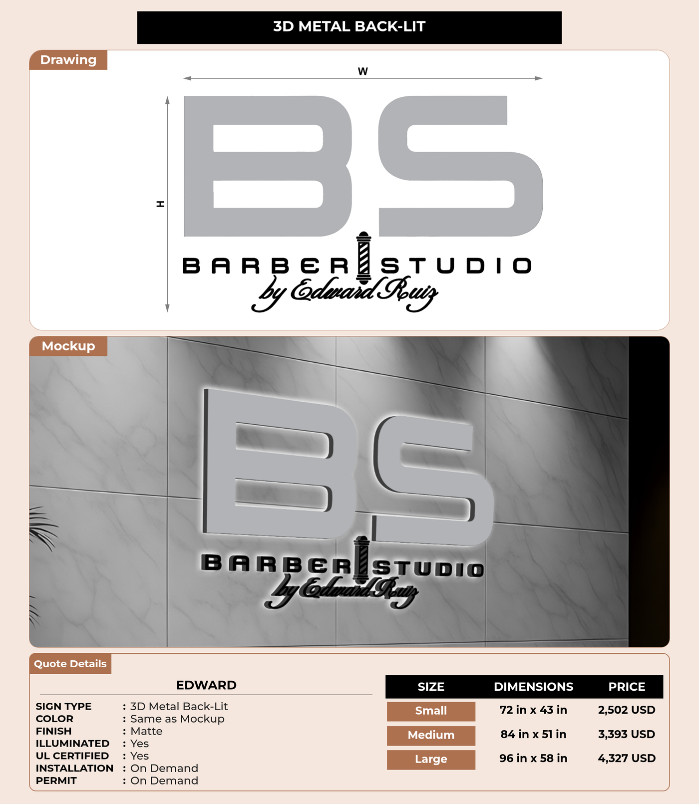 CUSTOM MOCKUP SIGN FOR Edward