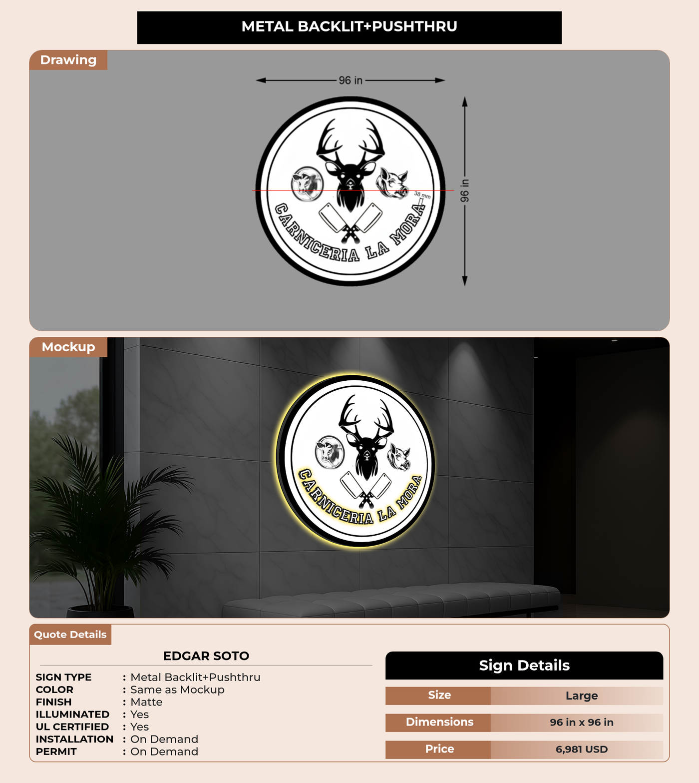 CUSTOM MOCKUP SIGN FOR Edgar Soto