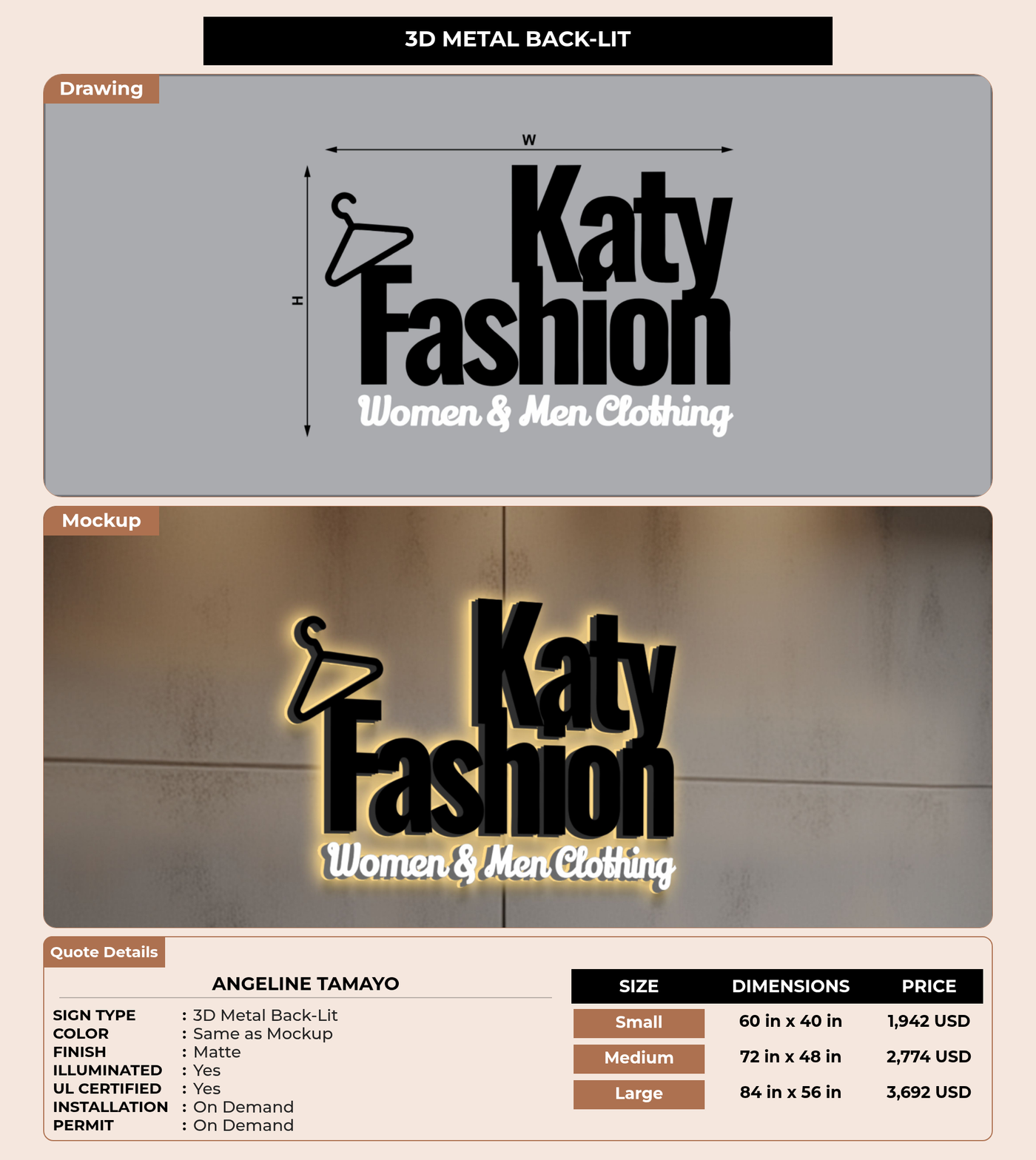 CUSTOM MOCKUP SIGN FOR angeline Tamayo
