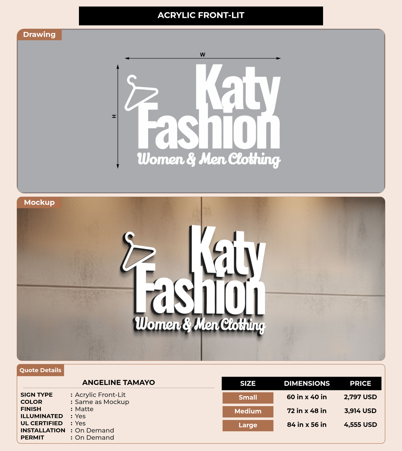 CUSTOM MOCKUP SIGN FOR angeline Tamayo