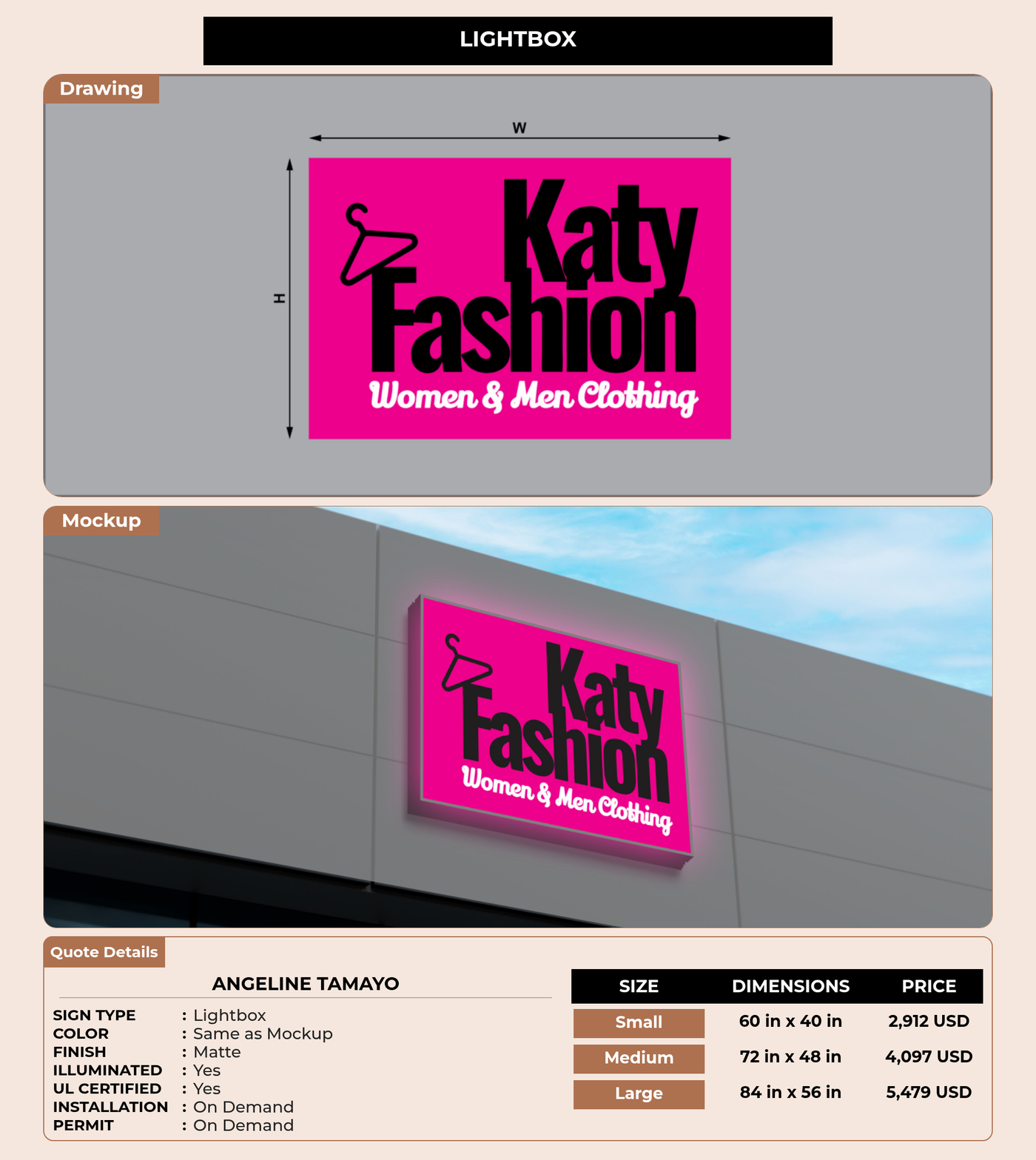 CUSTOM MOCKUP SIGN FOR angeline Tamayo