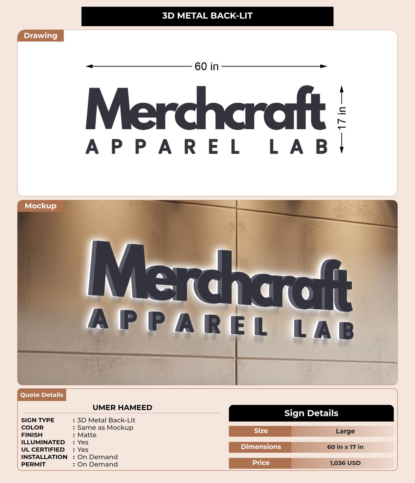 CUSTOM MOCKUP SIGN FOR Umer Hameed