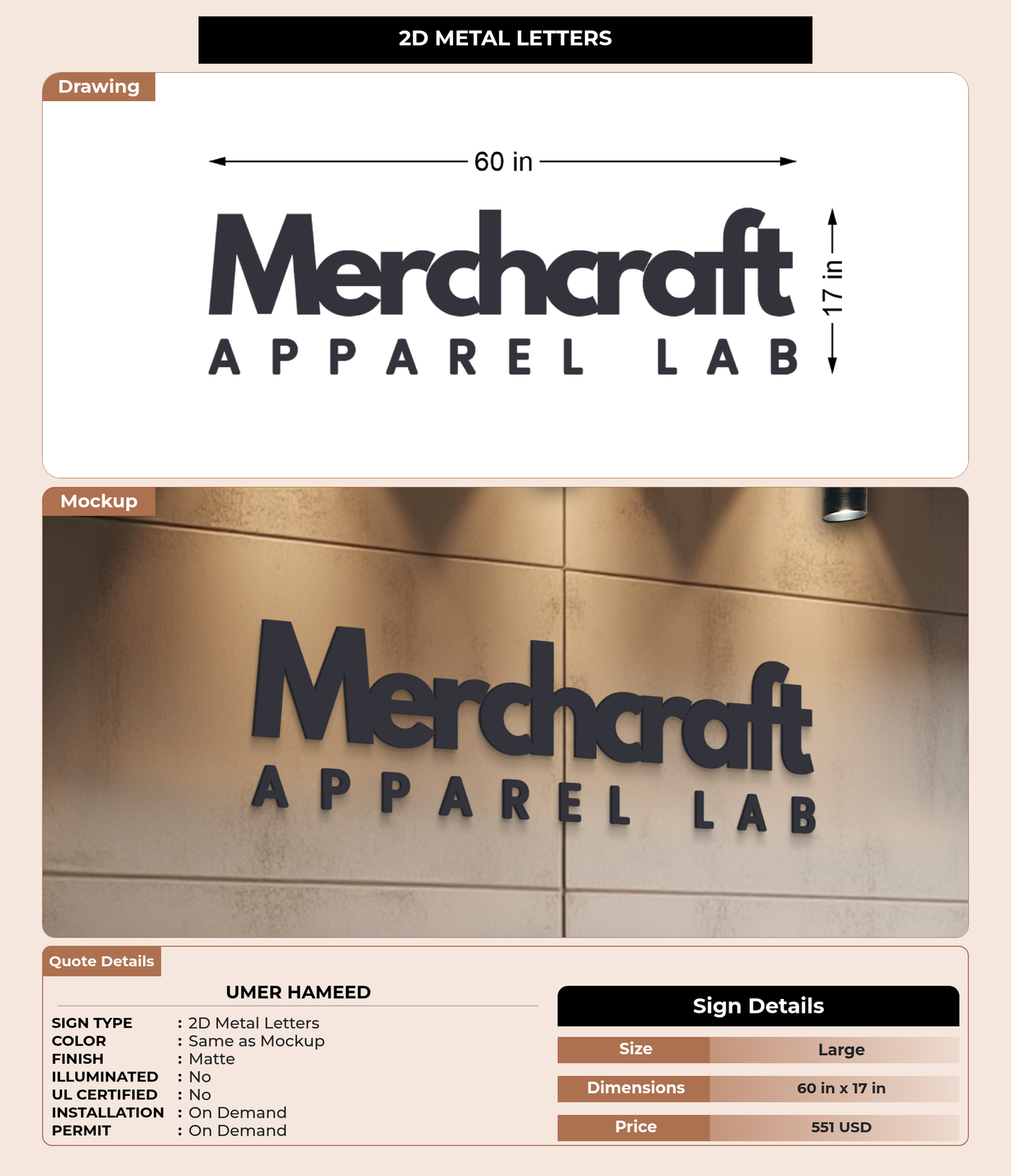 CUSTOM MOCKUP SIGN FOR Umer Hameed