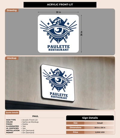 CUSTOM MOCKUP SIGN FOR Paul