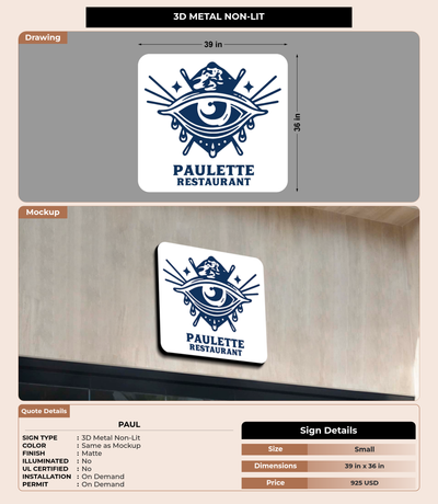 CUSTOM MOCKUP SIGN FOR Paul