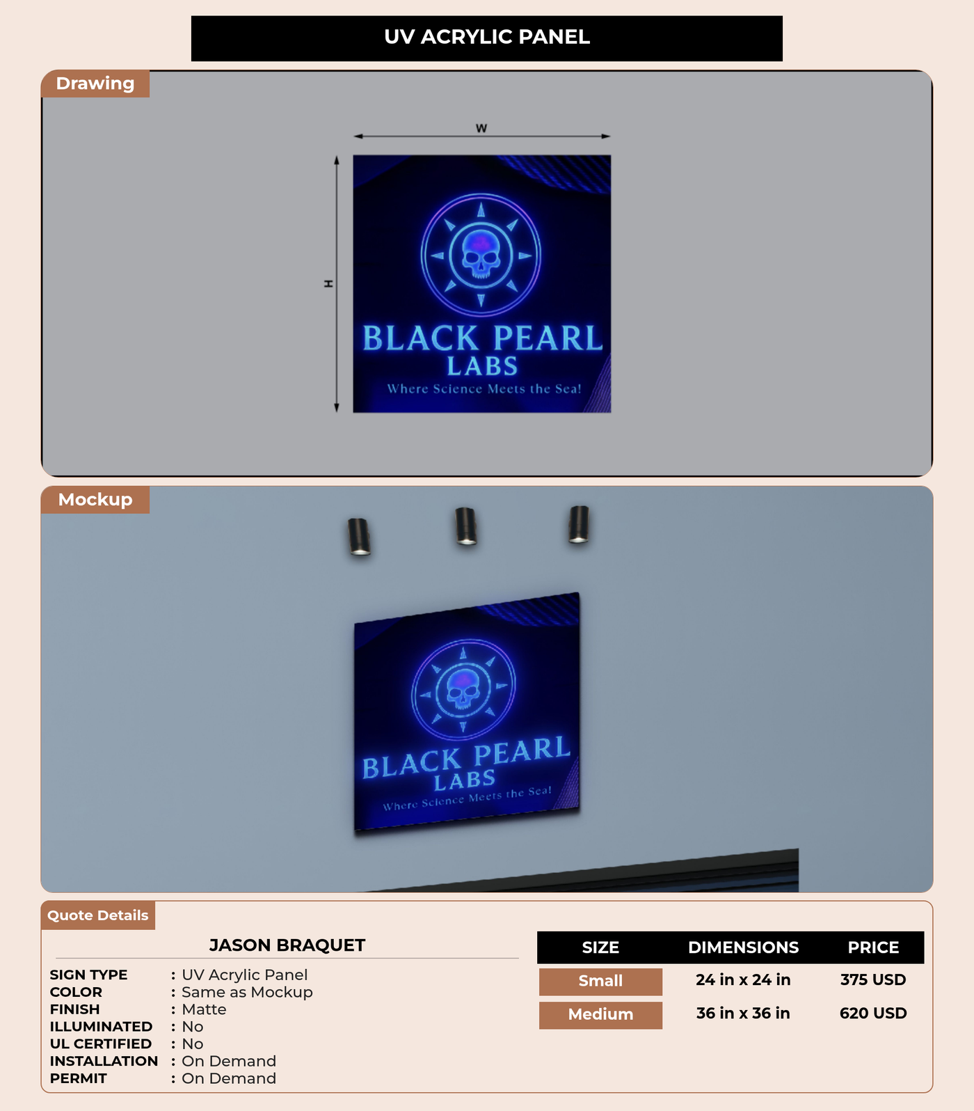CUSTOM MOCKUP SIGN FOR Jason Braquet