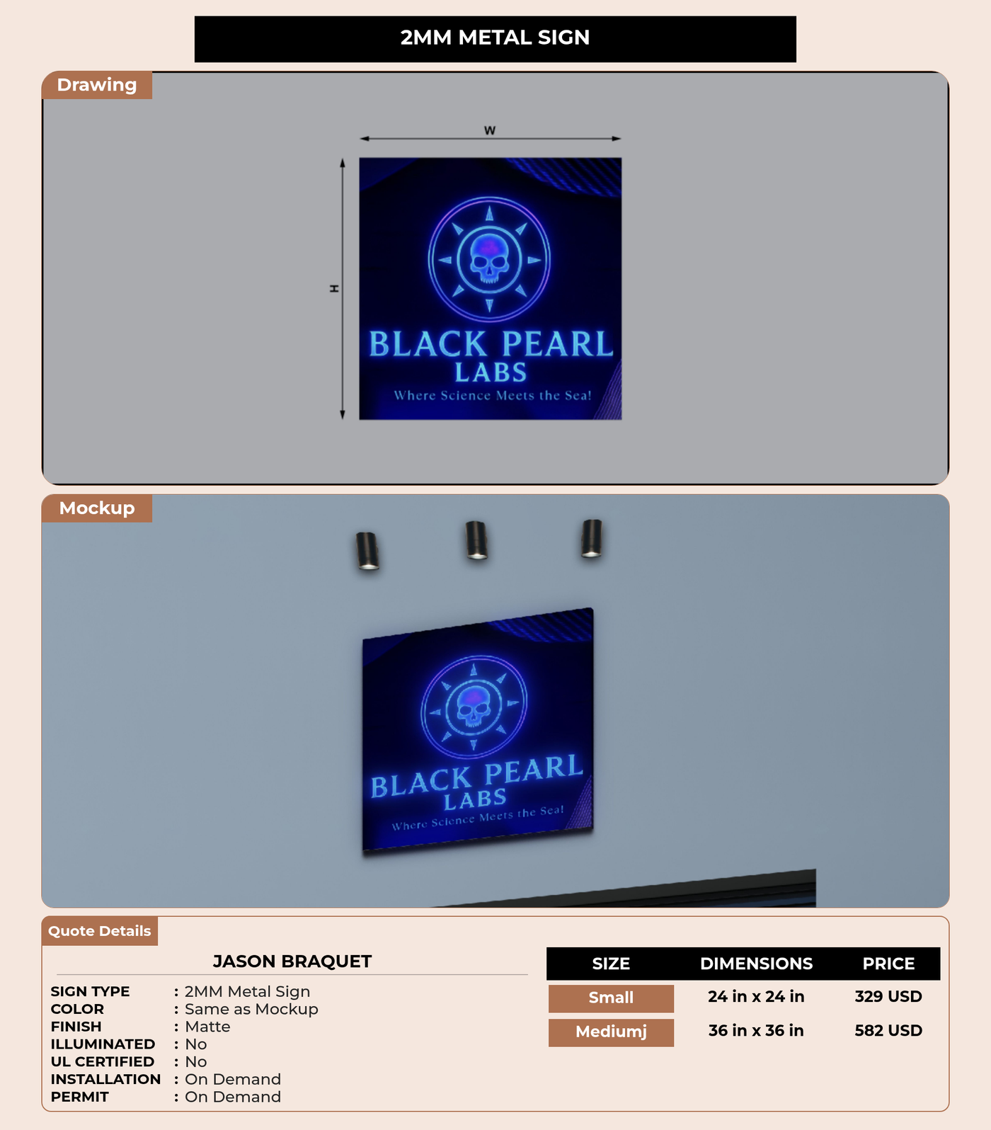 CUSTOM MOCKUP SIGN FOR Jason Braquet
