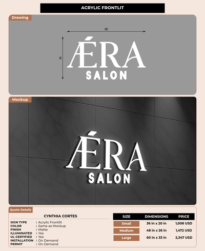 CUSTOM MOCKUP SIGN FOR Cynthia Cortes
