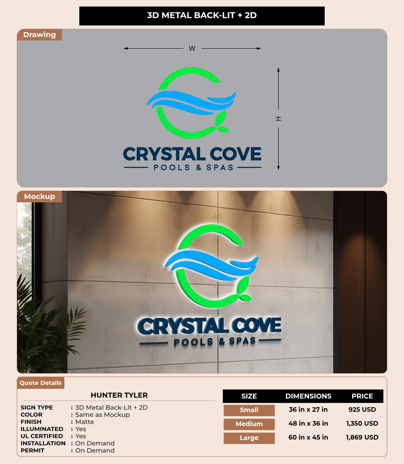 CUSTOM MOCKUP SIGN FOR Hunter Tyler