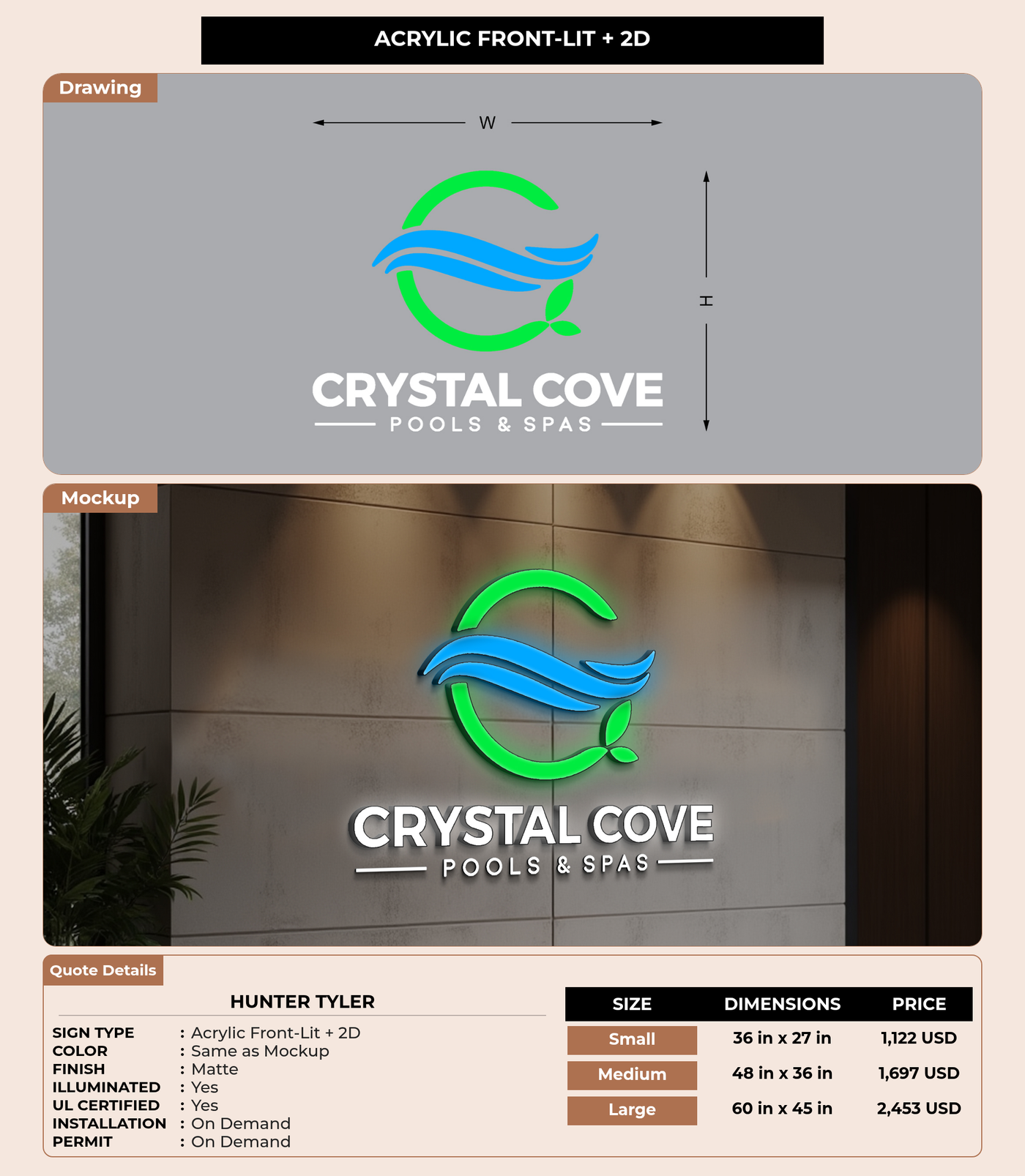 CUSTOM MOCKUP SIGN FOR Hunter Tyler
