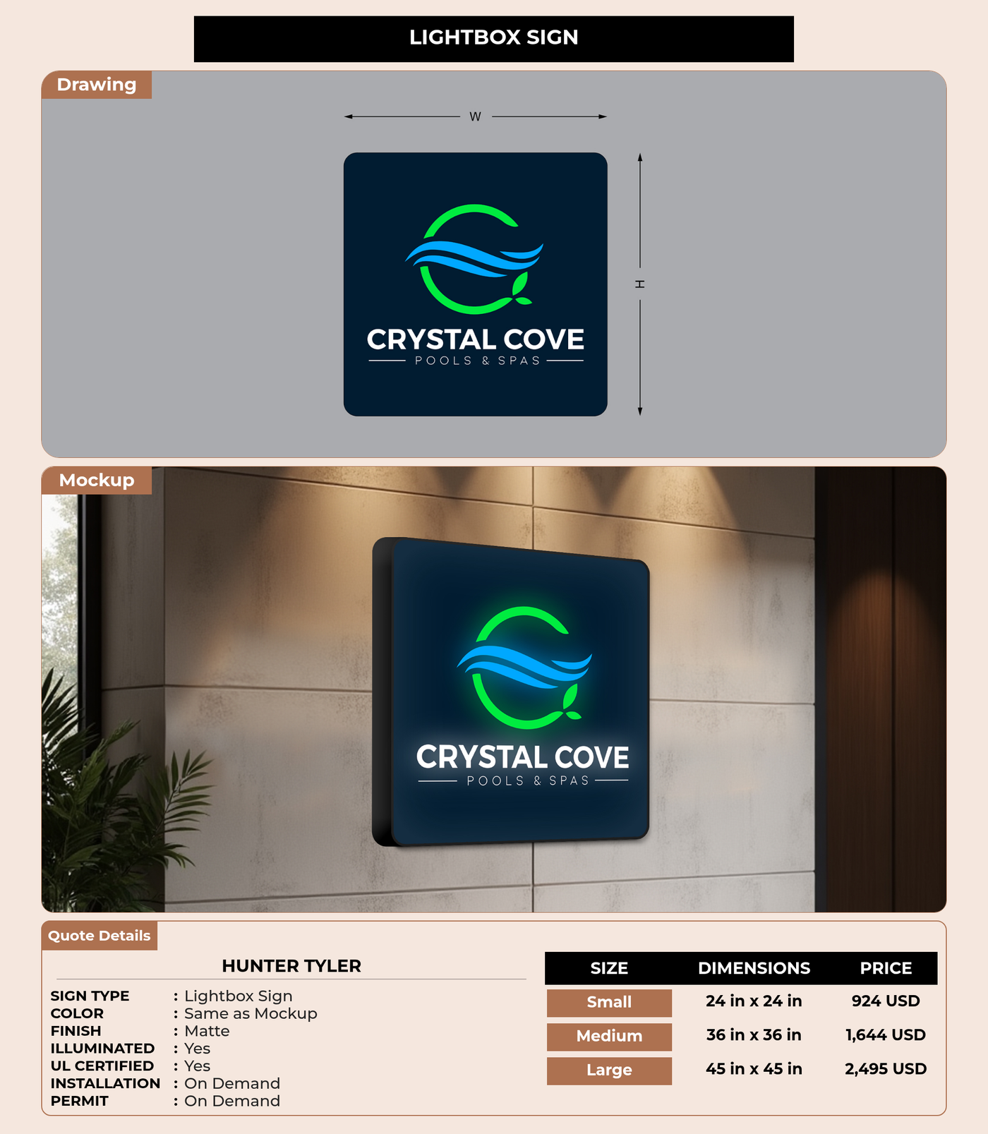 CUSTOM MOCKUP SIGN FOR Hunter Tyler