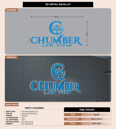 CUSTOM MOCKUP SIGN FOR Prety Chumber
