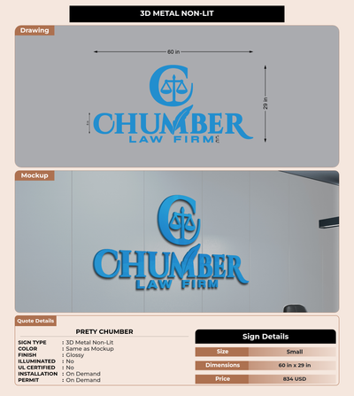 CUSTOM MOCKUP SIGN FOR Prety Chumber
