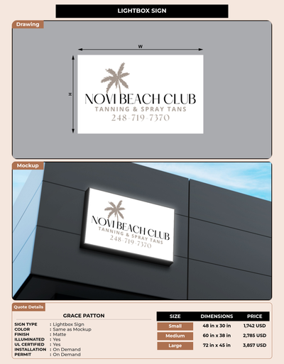 CUSTOM MOCKUP SIGN FOR Grace Patton