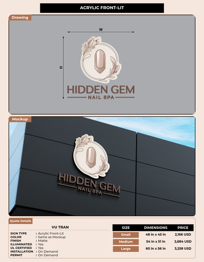 CUSTOM MOCKUP SIGN FOR Vu Tran