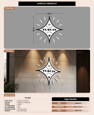 CUSTOM MOCKUP SIGN FOR Tu Bui