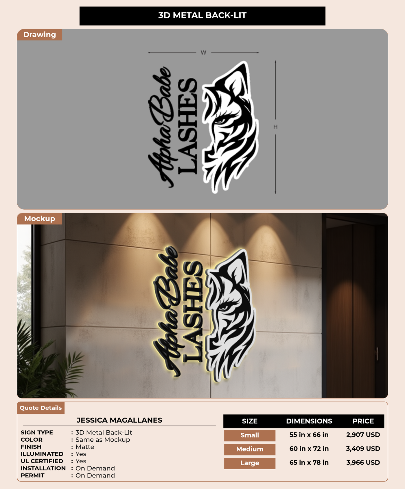 CUSTOM MOCKUP SIGN FOR Jessica magallanes