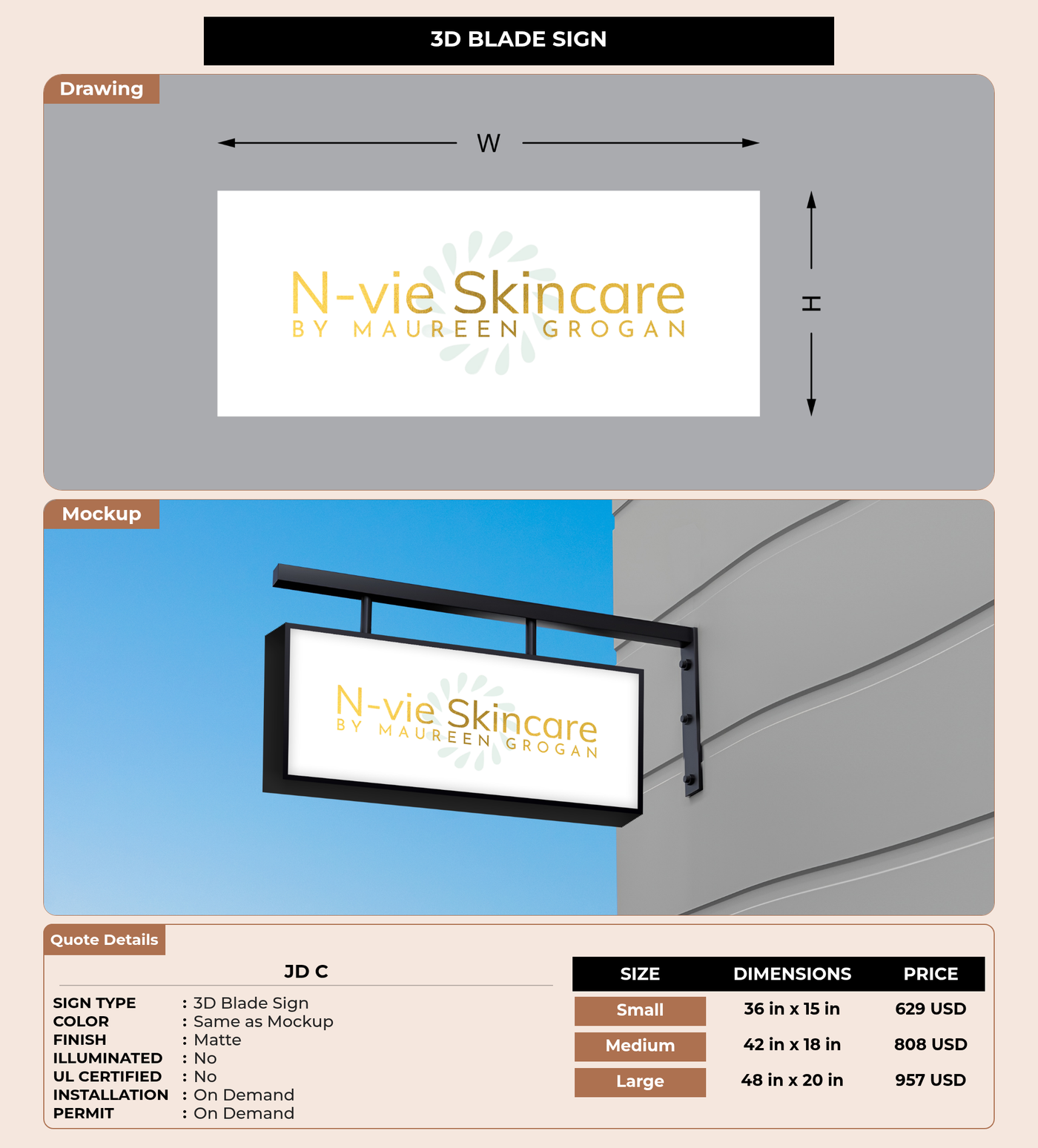 CUSTOM MOCKUP SIGN FOR JD C