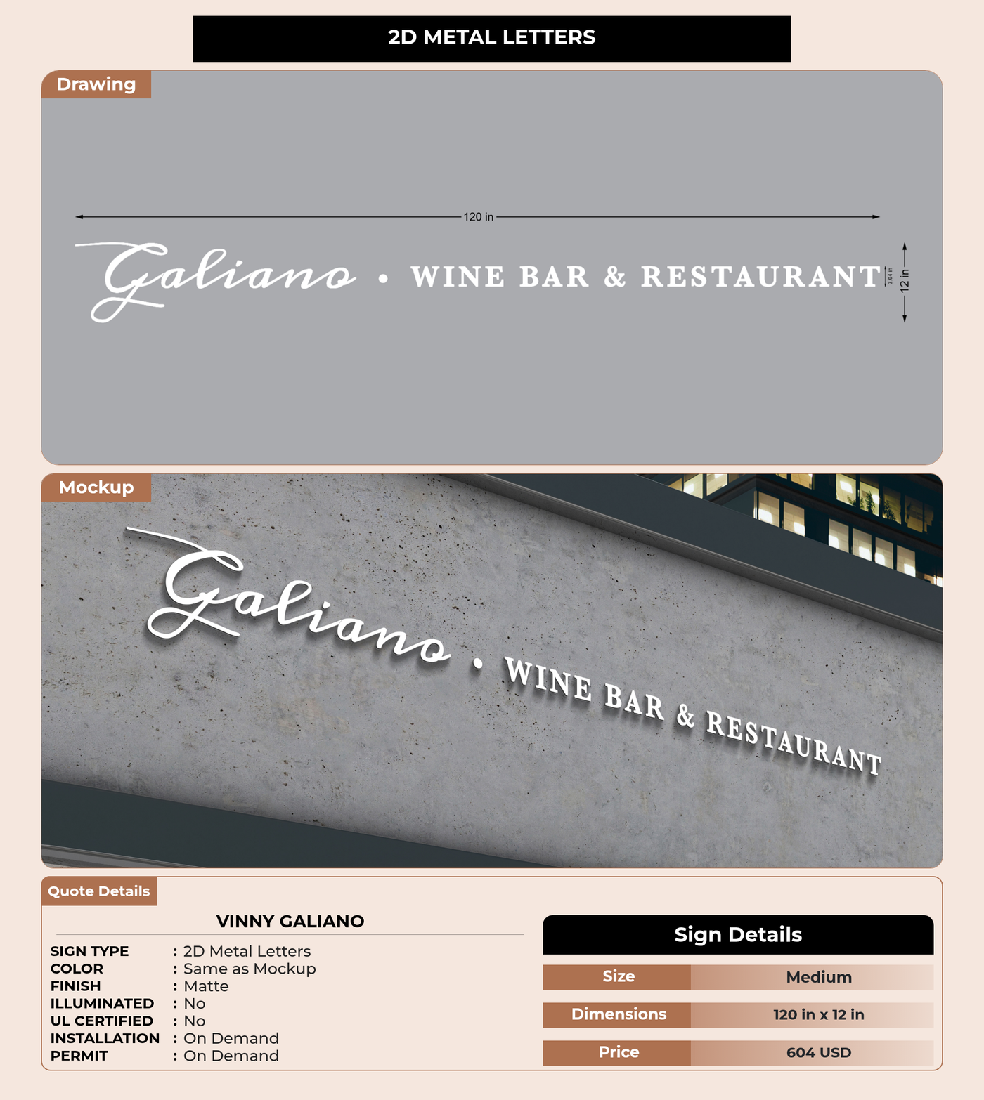 CUSTOM MOCKUP SIGN FOR Vinny Galiano