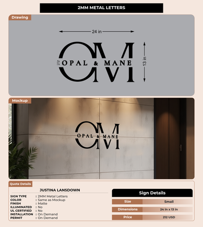 CUSTOM MOCKUP SIGN FOR Justina Lansdown