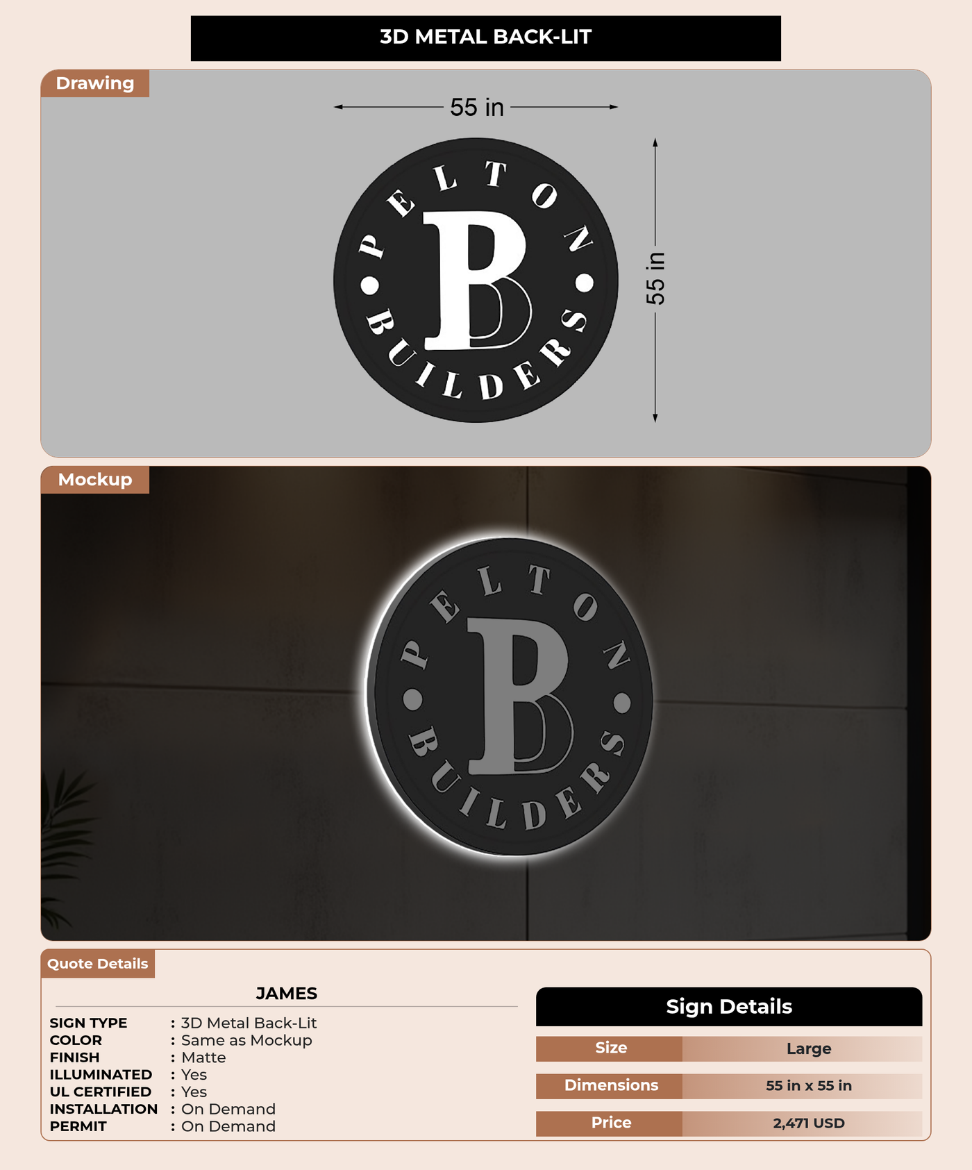 CUSTOM MOCKUP SIGN FOR James