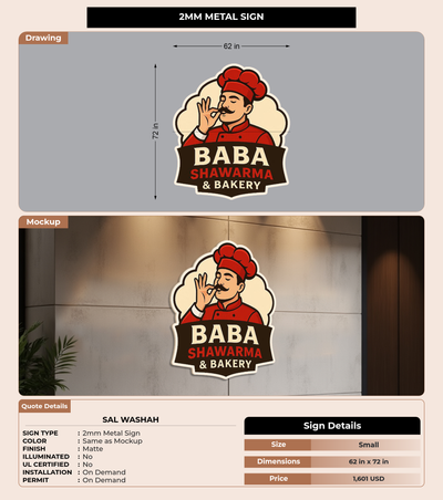 CUSTOM MOCKUP SIGN FOR Sal Washah