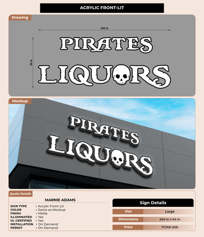CUSTOM MOCKUP SIGN FOR Marnie Adams
