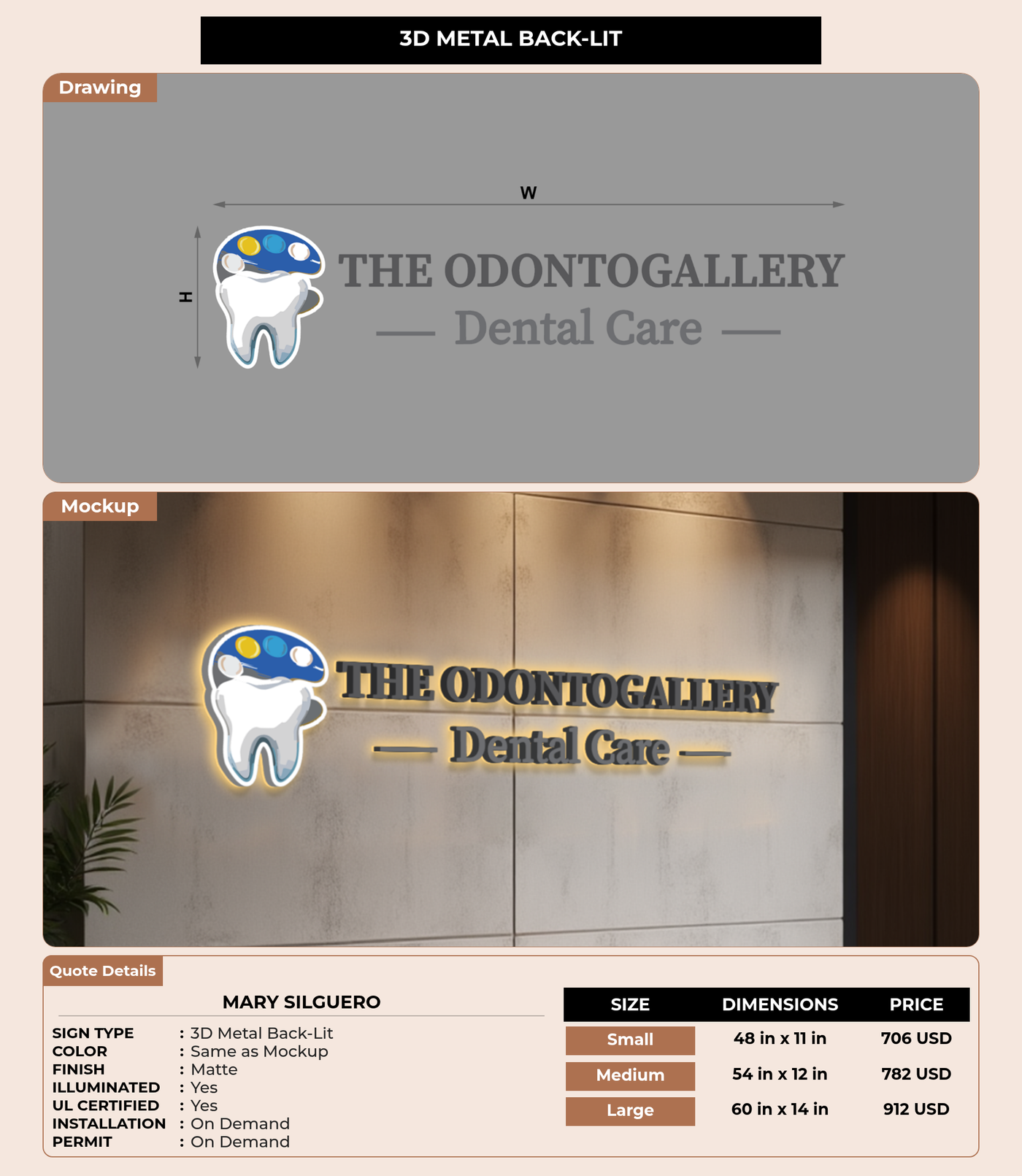 CUSTOM MOCKUP SIGN FOR MARY SILGUERO