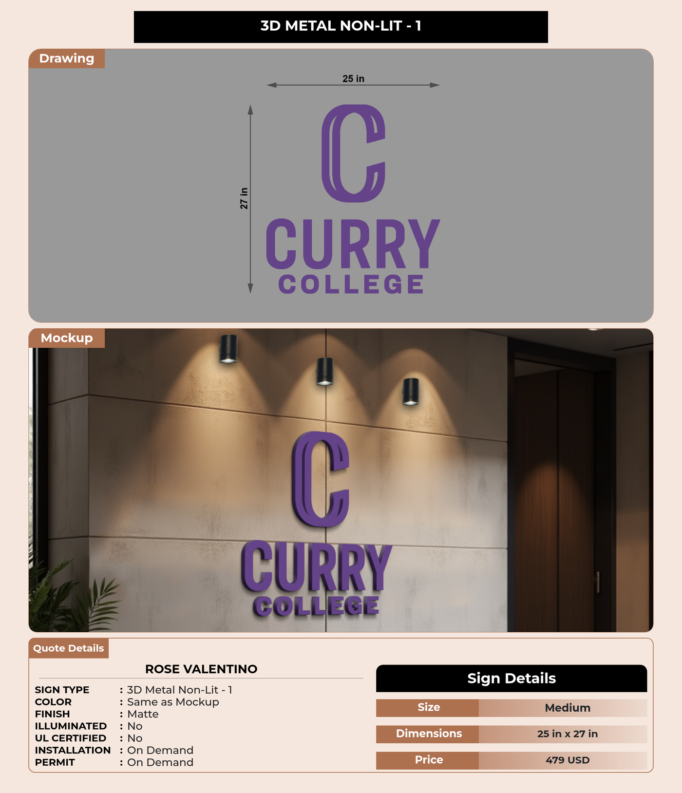 CUSTOM MOCKUP SIGN FOR Rose Valentino